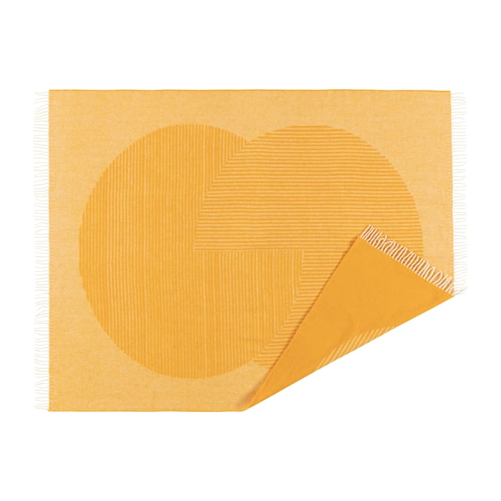 Circles μάλλινο ριχτάρι 130x185 cm - Κίτρινο - NJRD