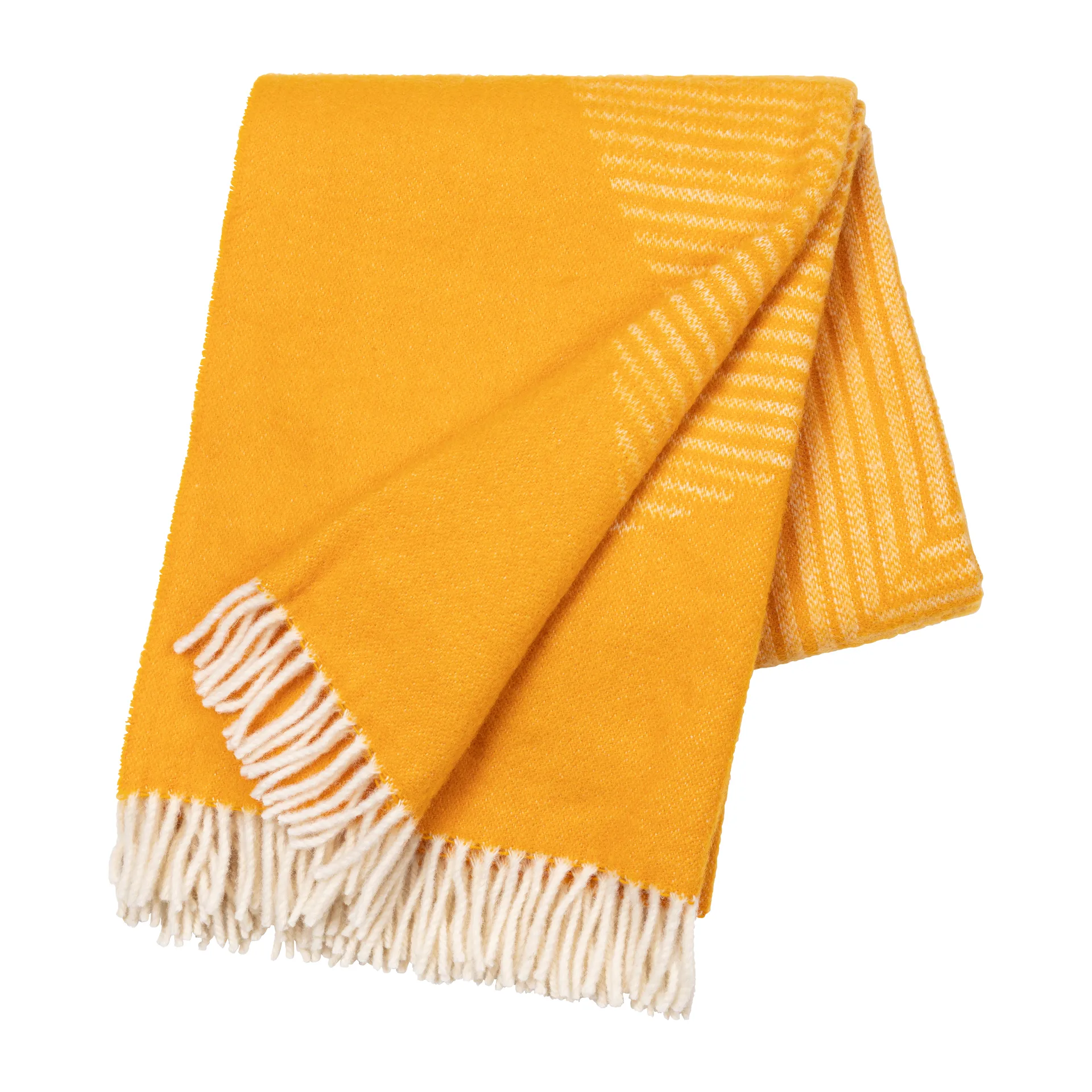 Circles μάλλινο ριχτάρι 130x185 cm, Κίτρινο NJRD