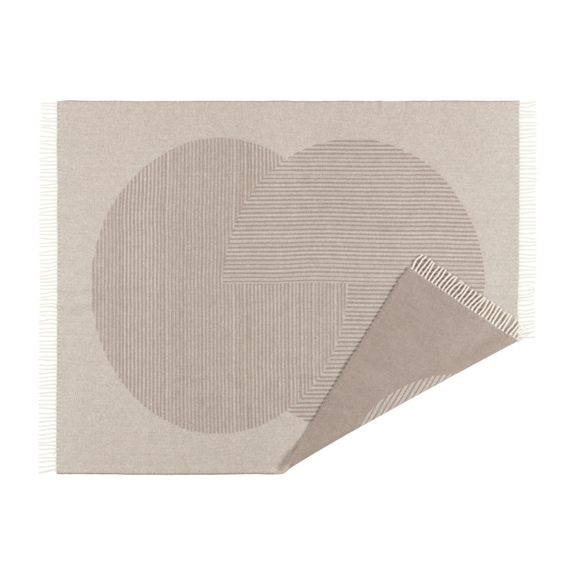 Circles μάλλινο ριχτάρι 130x185 cm, Μπεζ NJRD