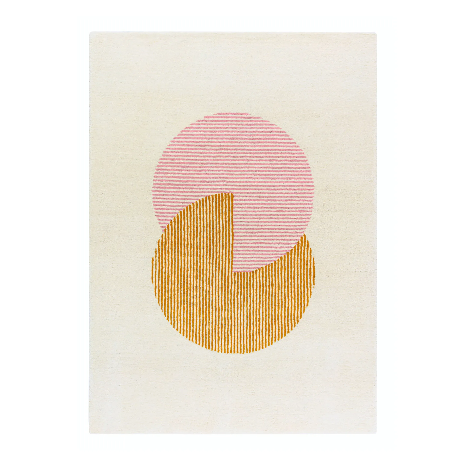 Circles μάλλινο χαλί ροζ, 170x240 cm NJRD