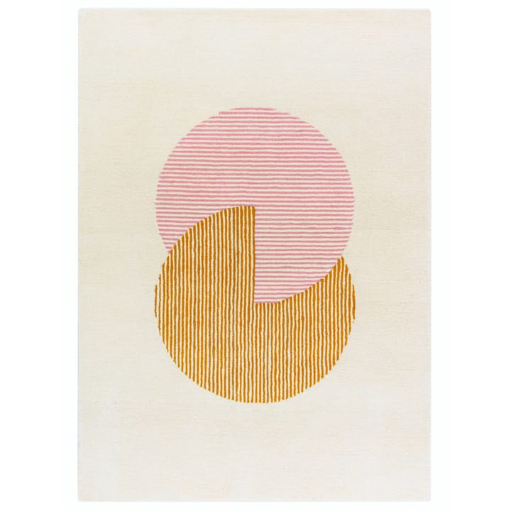 Circles μάλλινο χαλί ροζ - 200x300 cm - NJRD