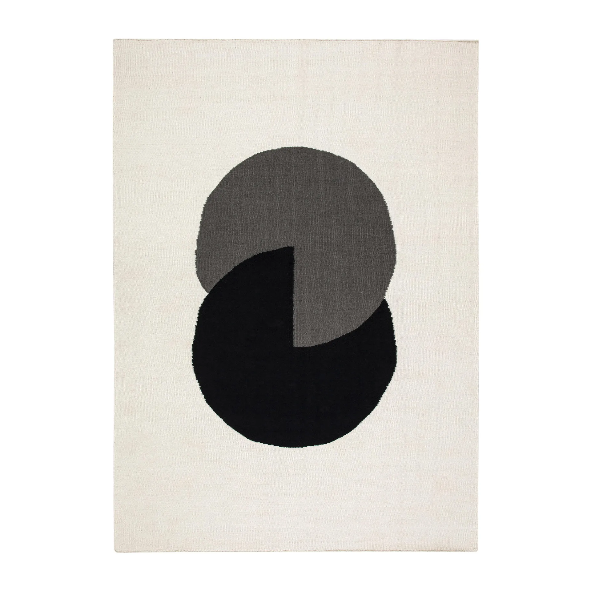 Circles blocks kelim χαλί natural λευκό, 170x240 cm NJRD