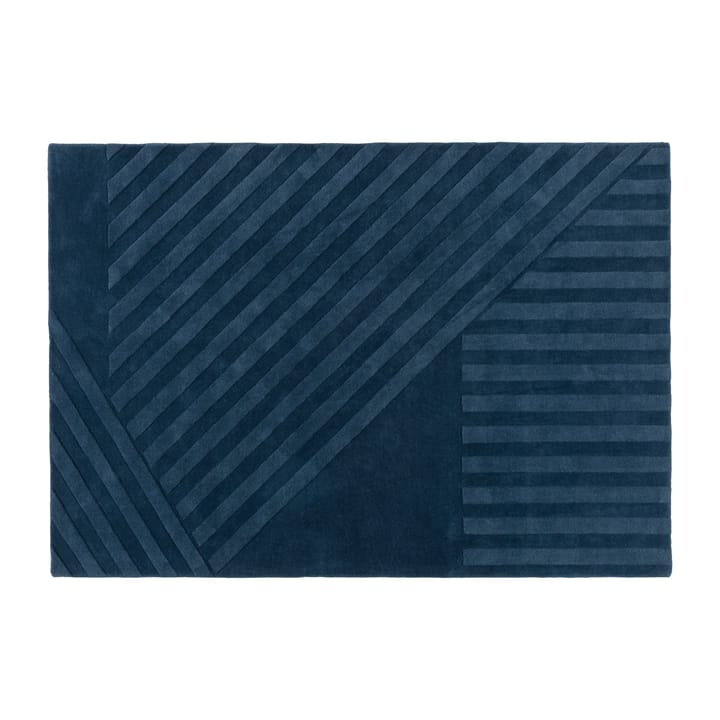 Levels μάλλινο χαλί ριγέ μπλε - 170x240 cm - NJRD