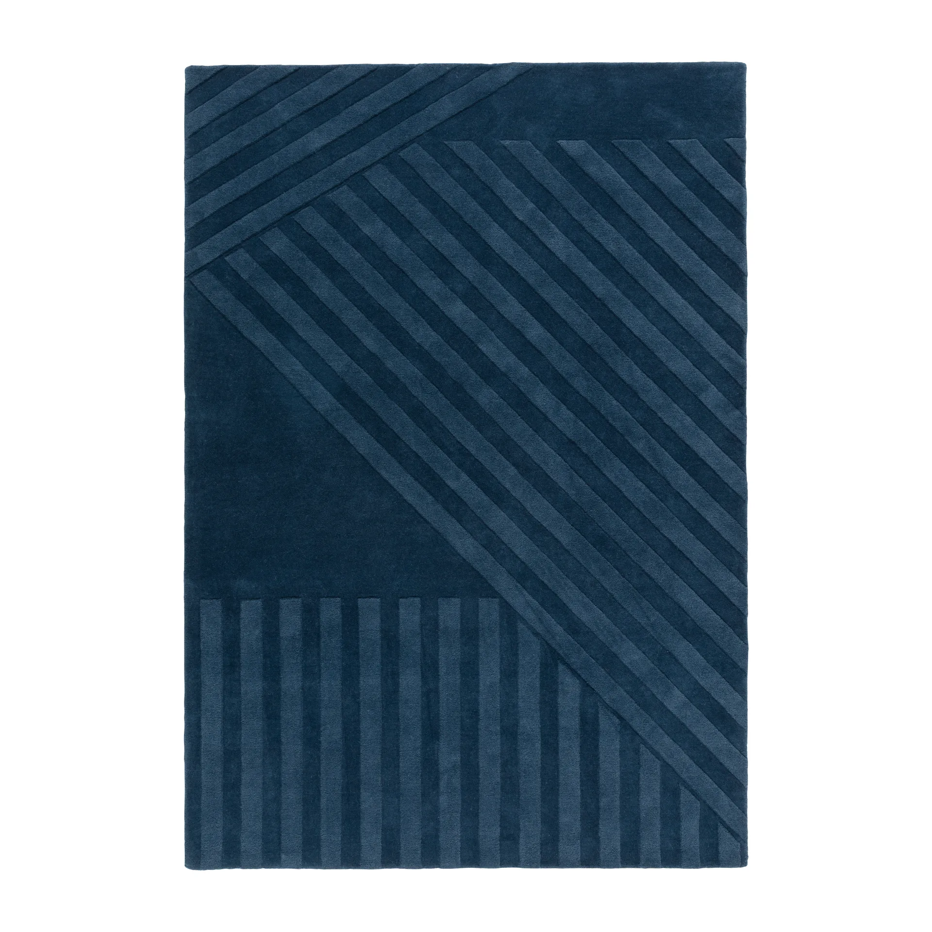 Levels μάλλινο χαλί ριγέ μπλε, 170x240 cm NJRD
