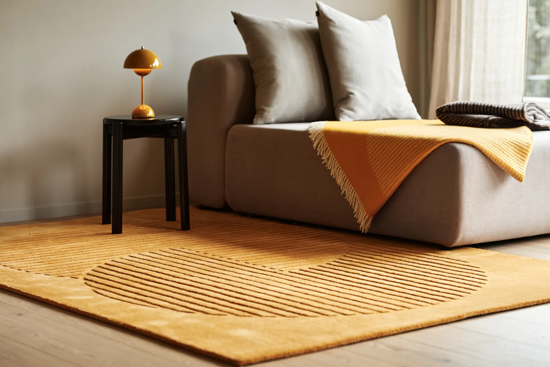 Χαλί από μαλλί Levels Circles, Κίτρινο, 170x240 cm NJRD