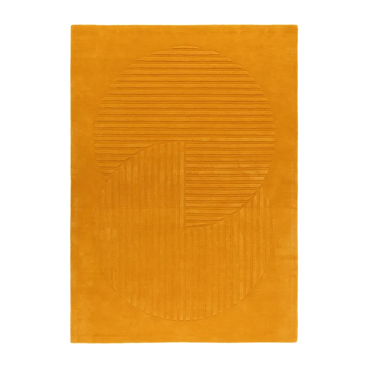 Χαλί από μαλλί Levels Circles - Κίτρινο, 170x240 cm - NJRD