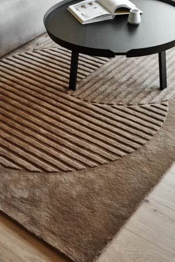 Χαλί από μαλλί Levels Circles - Μπεζ, 170x240 cm - NJRD