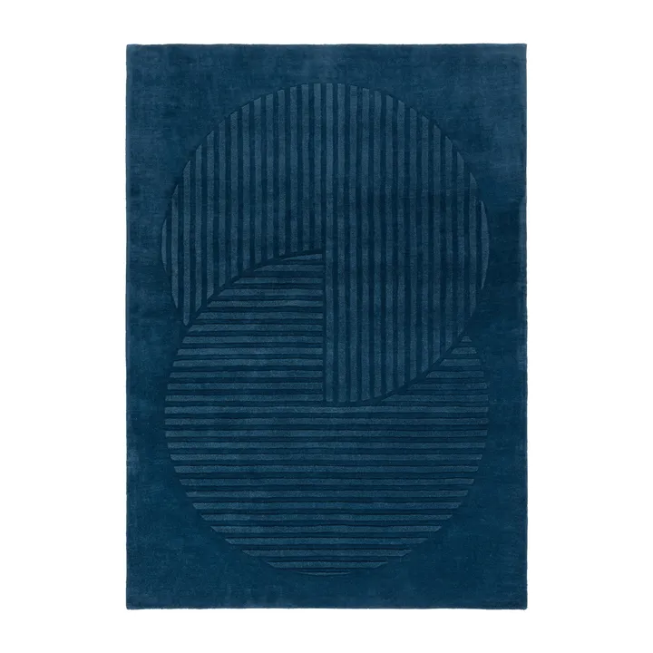 Χαλί από μαλλί Levels Circles - Μπλε, 170x240 cm - NJRD