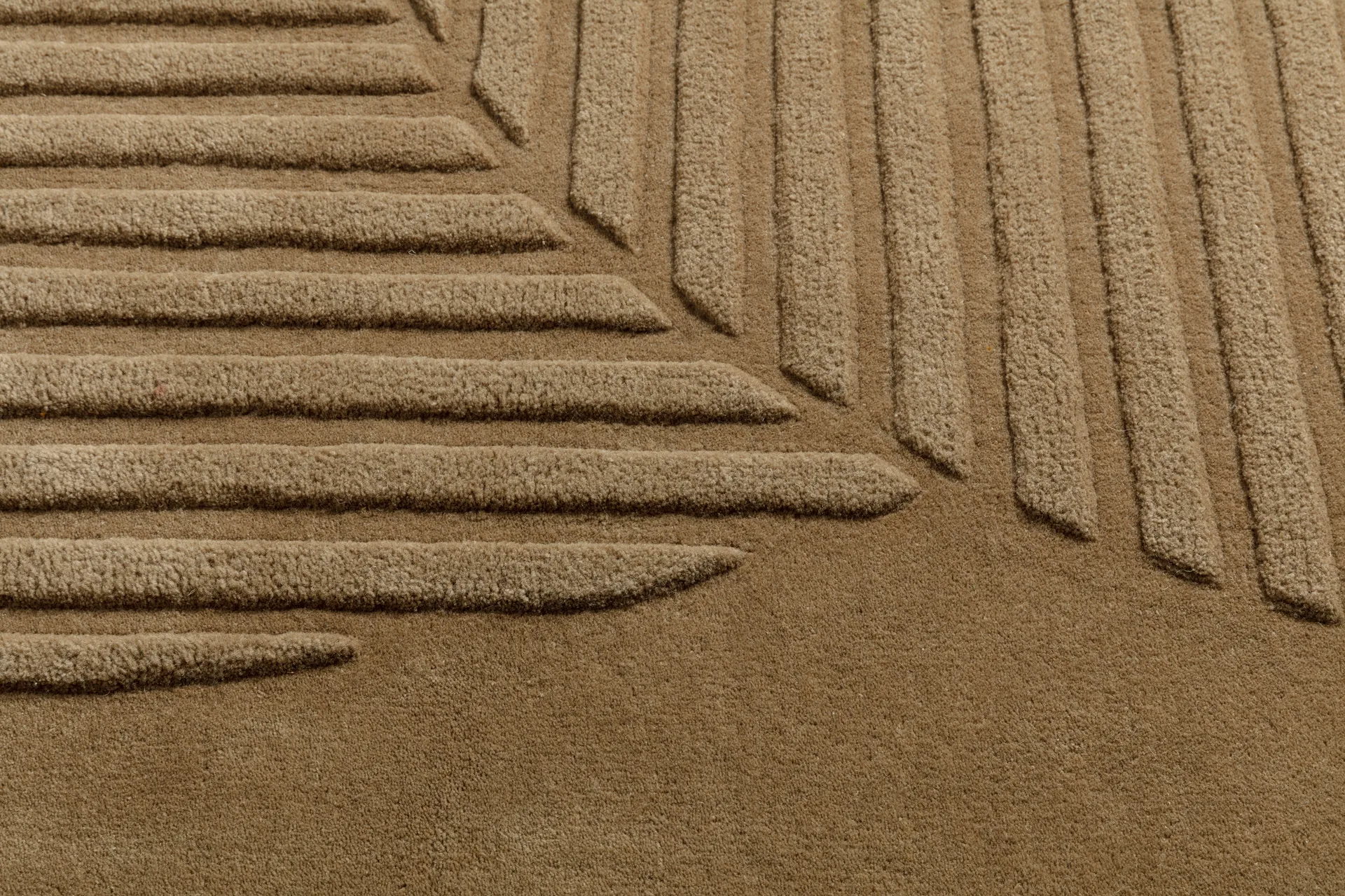 Χαλί από μαλλί Levels Circles, Μπεζ, 200x300 cm NJRD