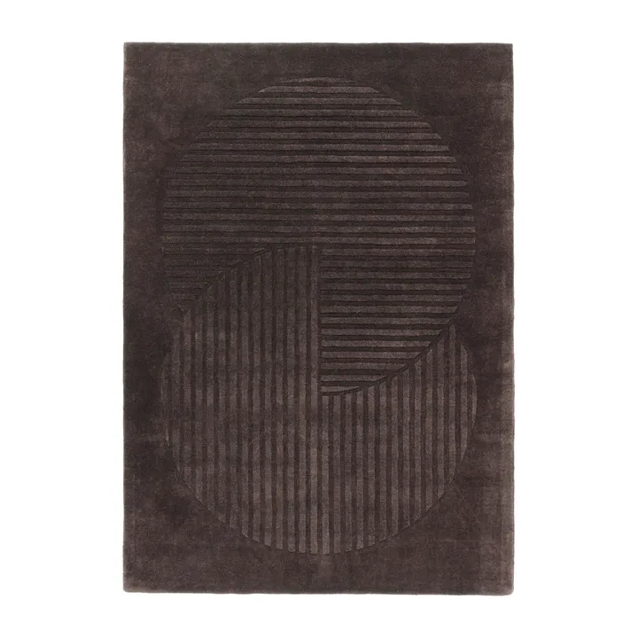 Χαλί από μαλλί Levels Circles - Καφέ, 200x300 cm - NJRD
