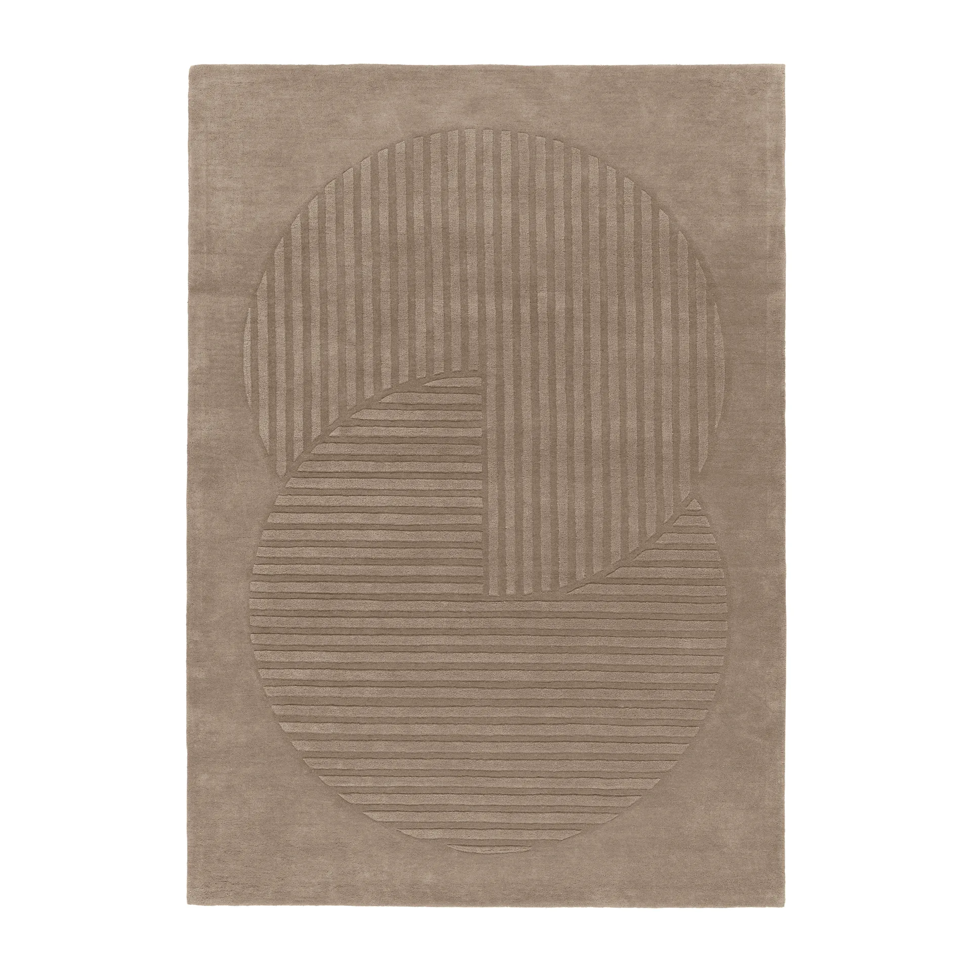 Χαλί από μαλλί Levels Circles, Taupe, 170x240 cm NJRD