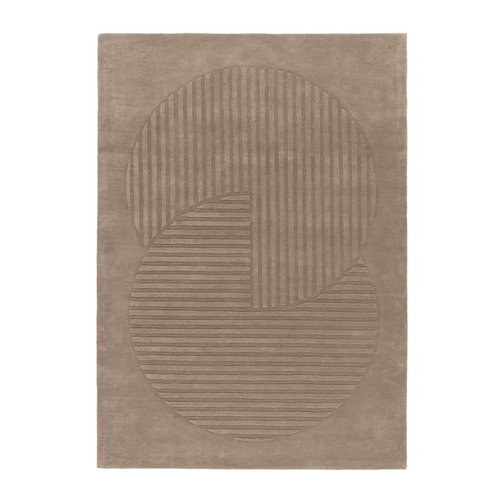 Χαλί από μαλλί Levels Circles - Taupe, 170x240 cm - NJRD