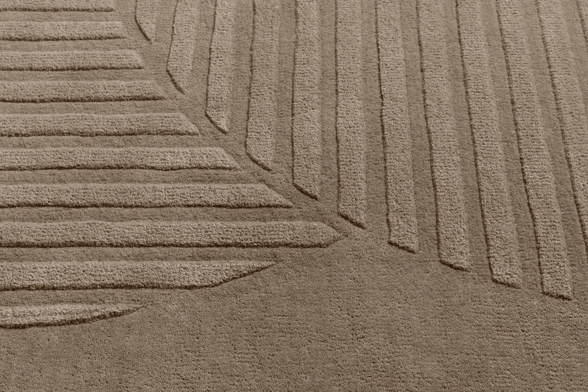Χαλί από μαλλί Levels Circles, Taupe, 170x240 cm NJRD