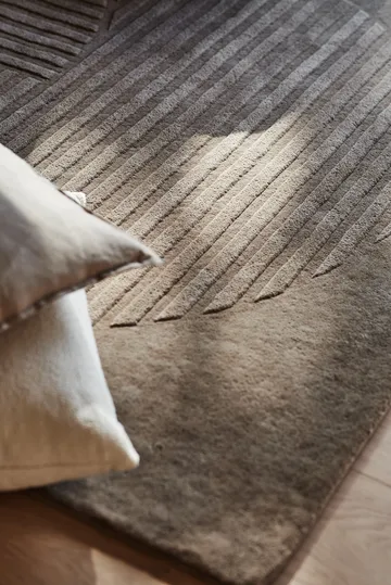 Χαλί από μαλλί Levels Circles - Taupe, 170x240 cm - NJRD