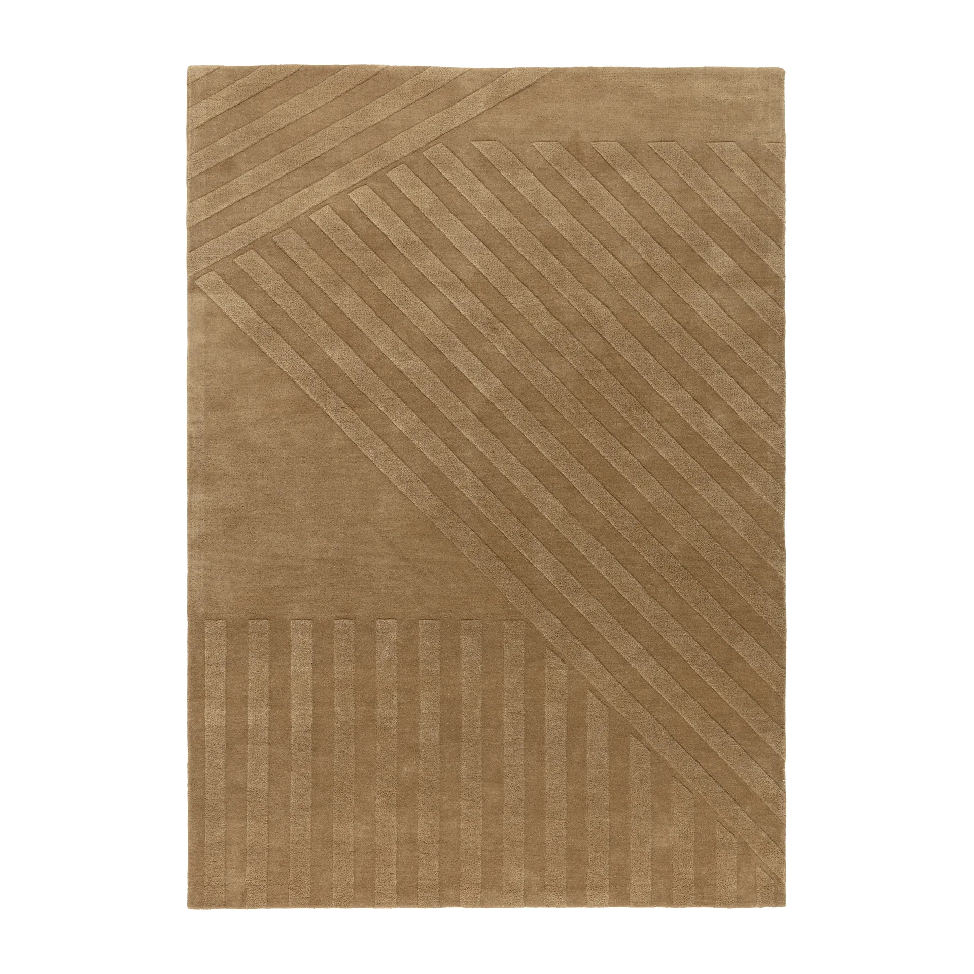 Χαλί από μαλλί Levels Stripes, Μπεζ, 170x240 cm NJRD