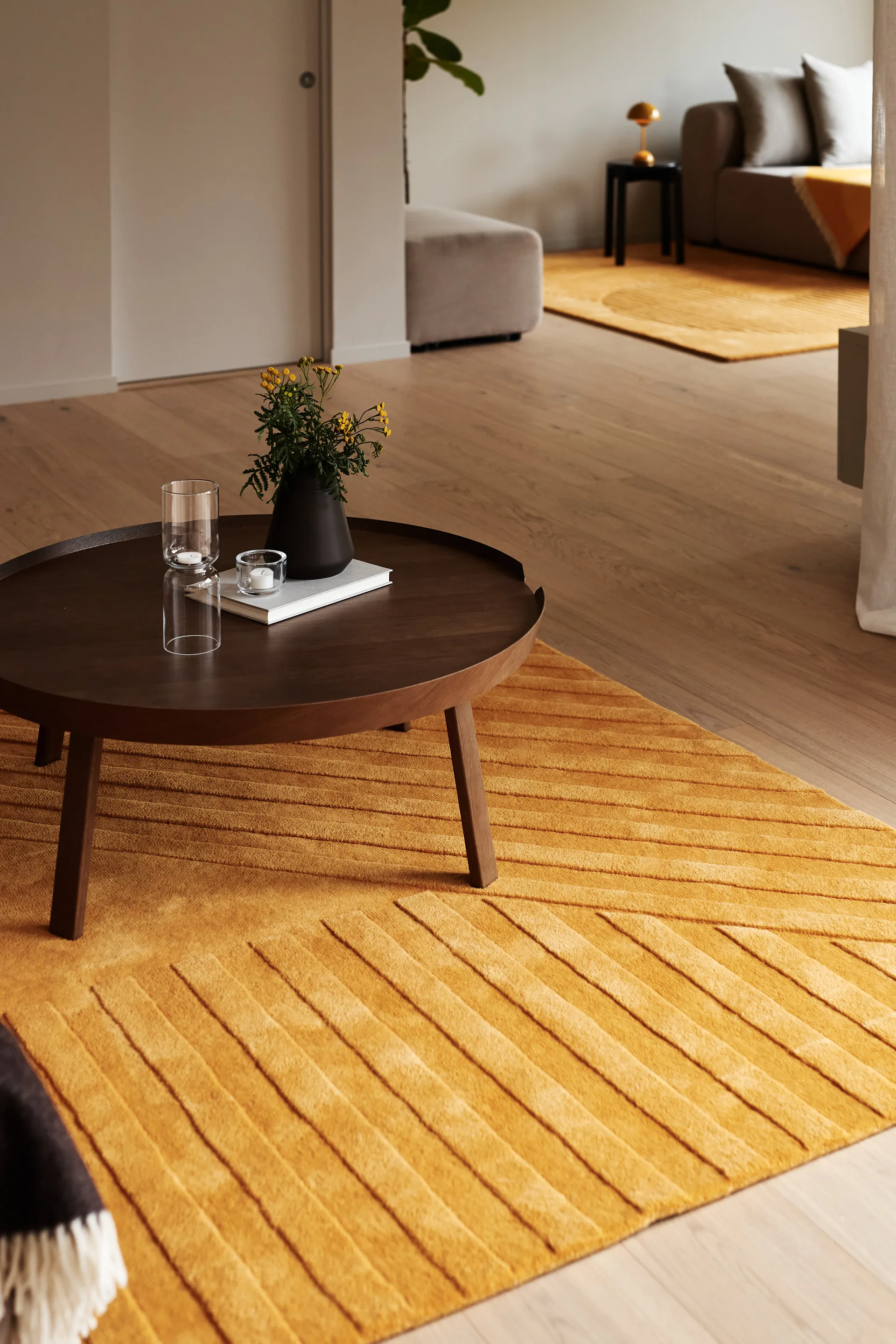 Χαλί από μαλλί Levels Stripes, Κίτρινο, 170x240 cm NJRD