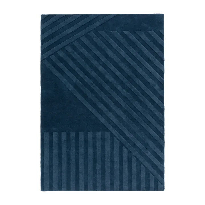 Χαλί από μαλλί Levels Stripes - Μπλε, 170x240 cm - NJRD