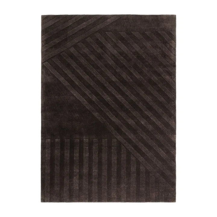 Χαλί από μαλλί Levels Stripes - Καφέ, 200x300 cm - NJRD