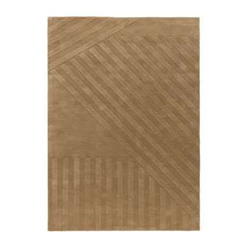 Levels μάλλινο χαλί ριγέ μπεζ - Stripes beige, 170x240 cm - NJRD