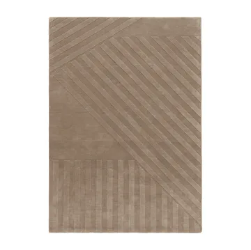 Χαλί από μαλλί Levels Stripes - Taupe, 170x240 cm - NJRD