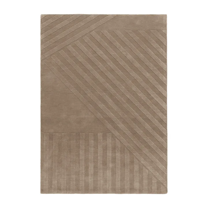 Χαλί από μαλλί Levels Stripes - Taupe, 170x240 cm - NJRD