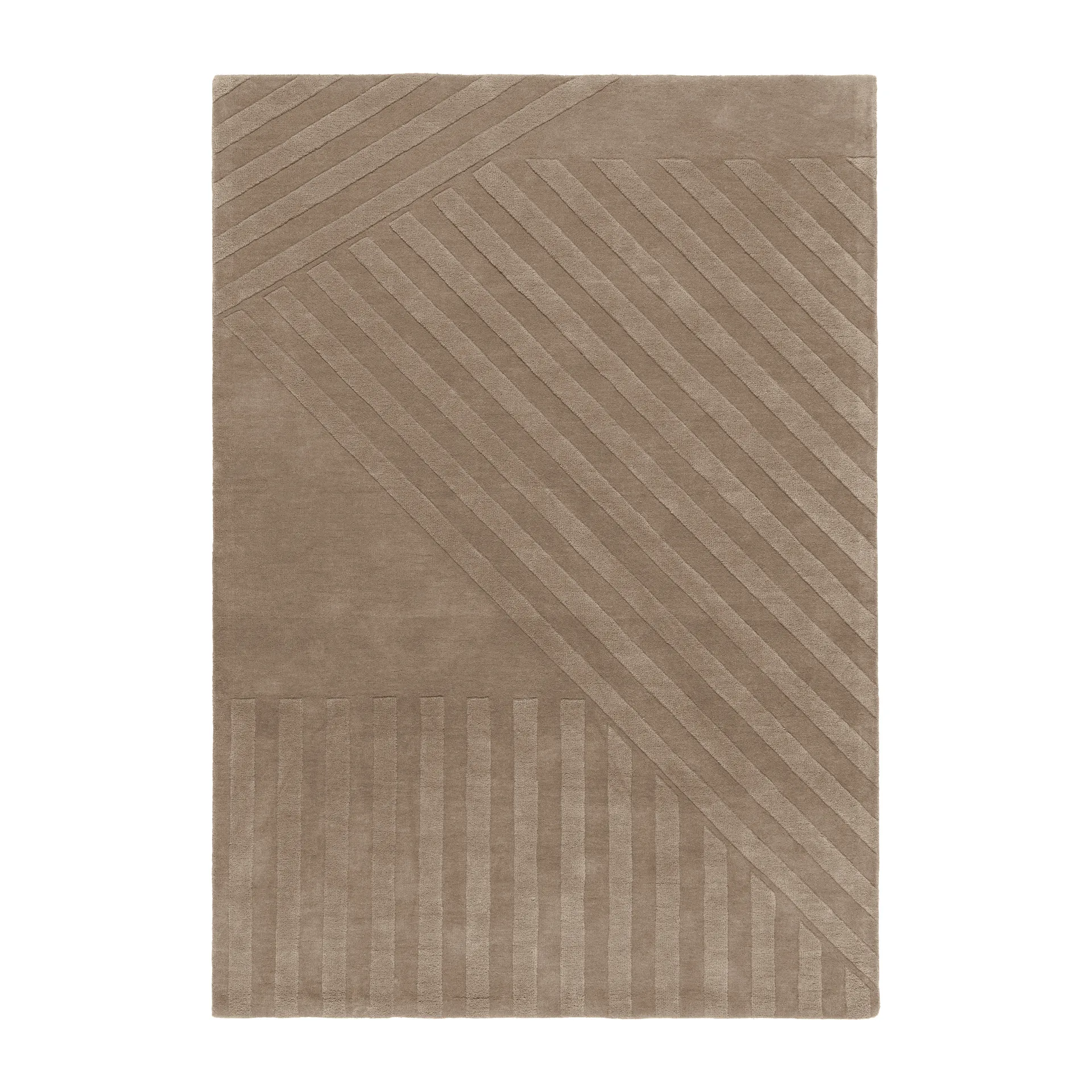 Χαλί από μαλλί Levels Stripes, Taupe, 200x300 cm NJRD
