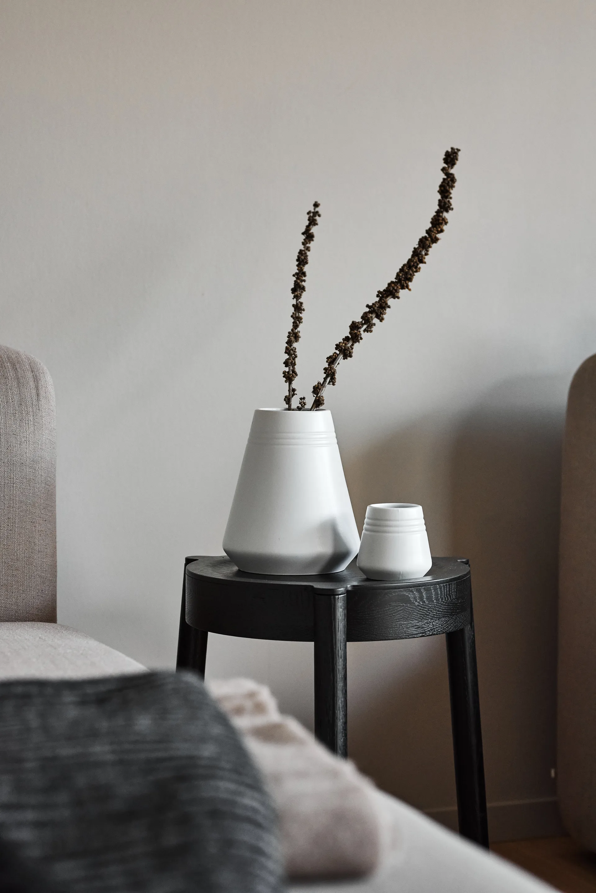 Lines βάζο 18 cm, Λευκό NJRD