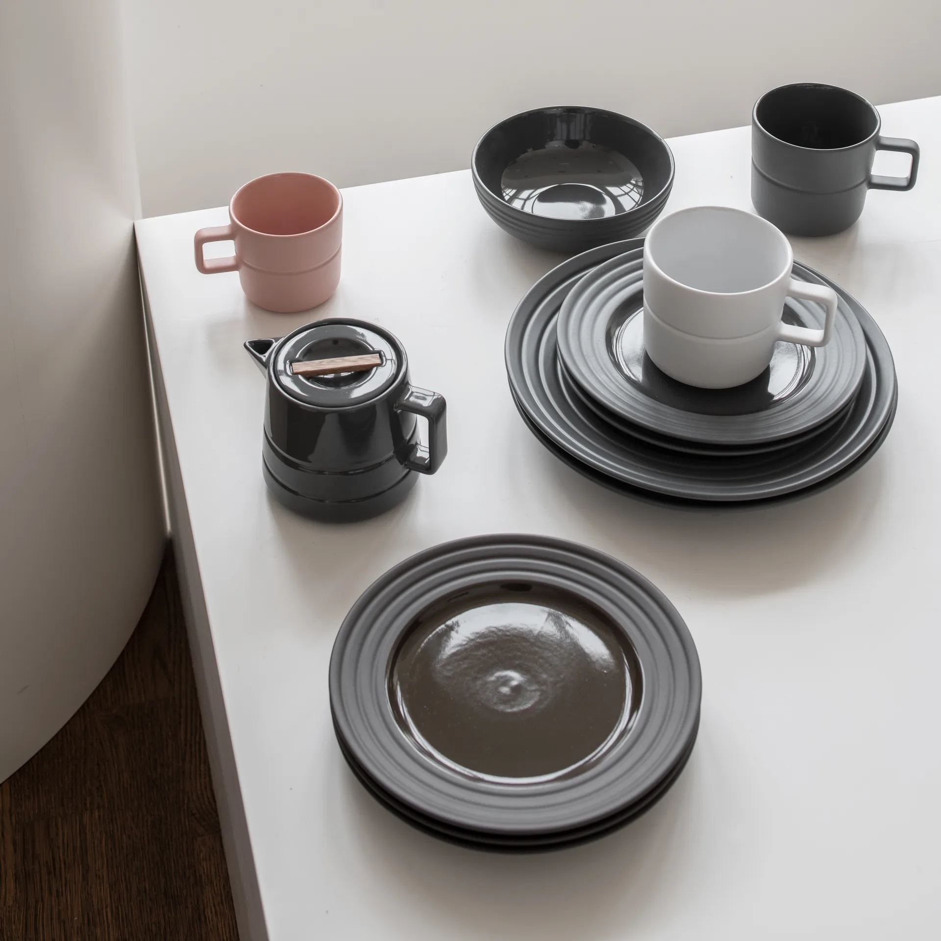 Lines πιάτο μικρό Ø 21 cm Συσκευασία 6 τεμαχίων, καφέ NJRD