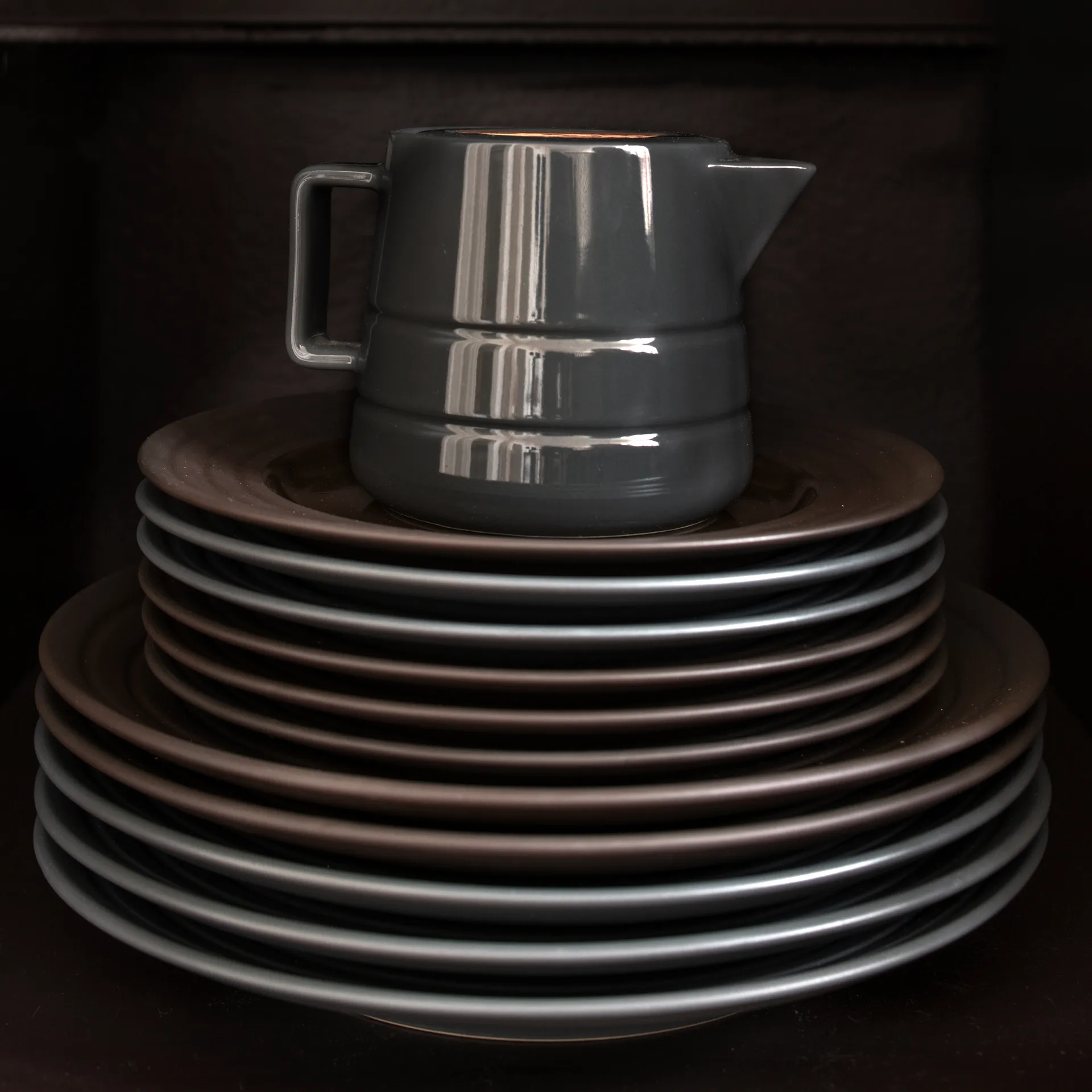 Lines πιάτο μικρό Ø 21 cm Συσκευασία 6 τεμαχίων, καφέ NJRD