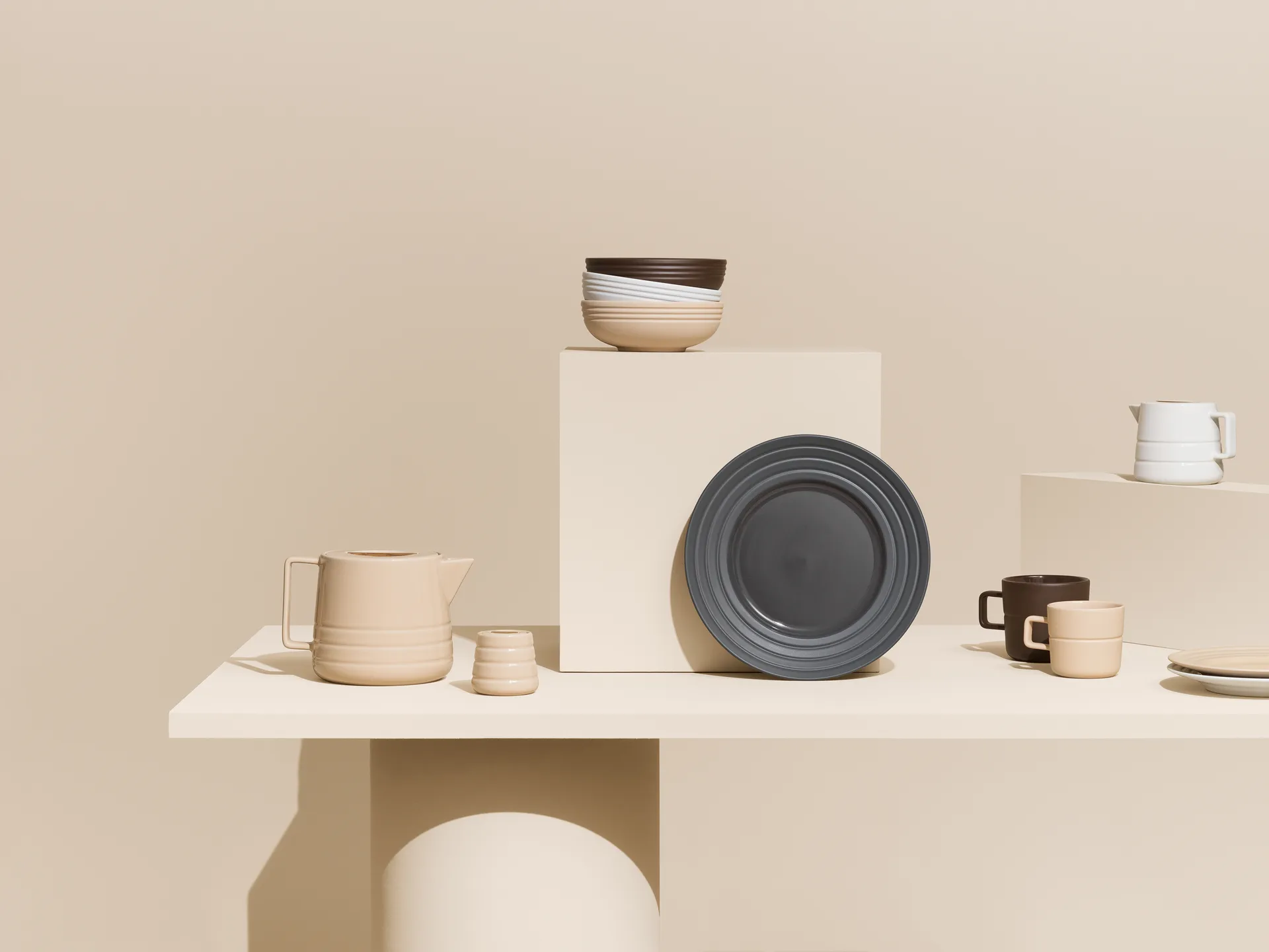 Lines πιάτο μικρό Ø 21 cm Συσκευασία 6 τεμαχίων, μπεζ NJRD