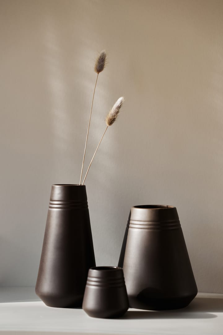 Lines βάζο 22 cm, Καφέ NJRD