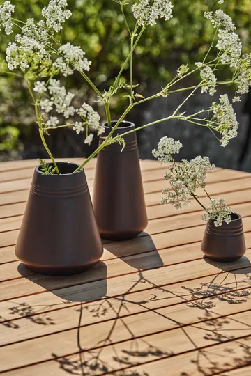 Lines βάζο 22 cm - Καφέ - NJRD