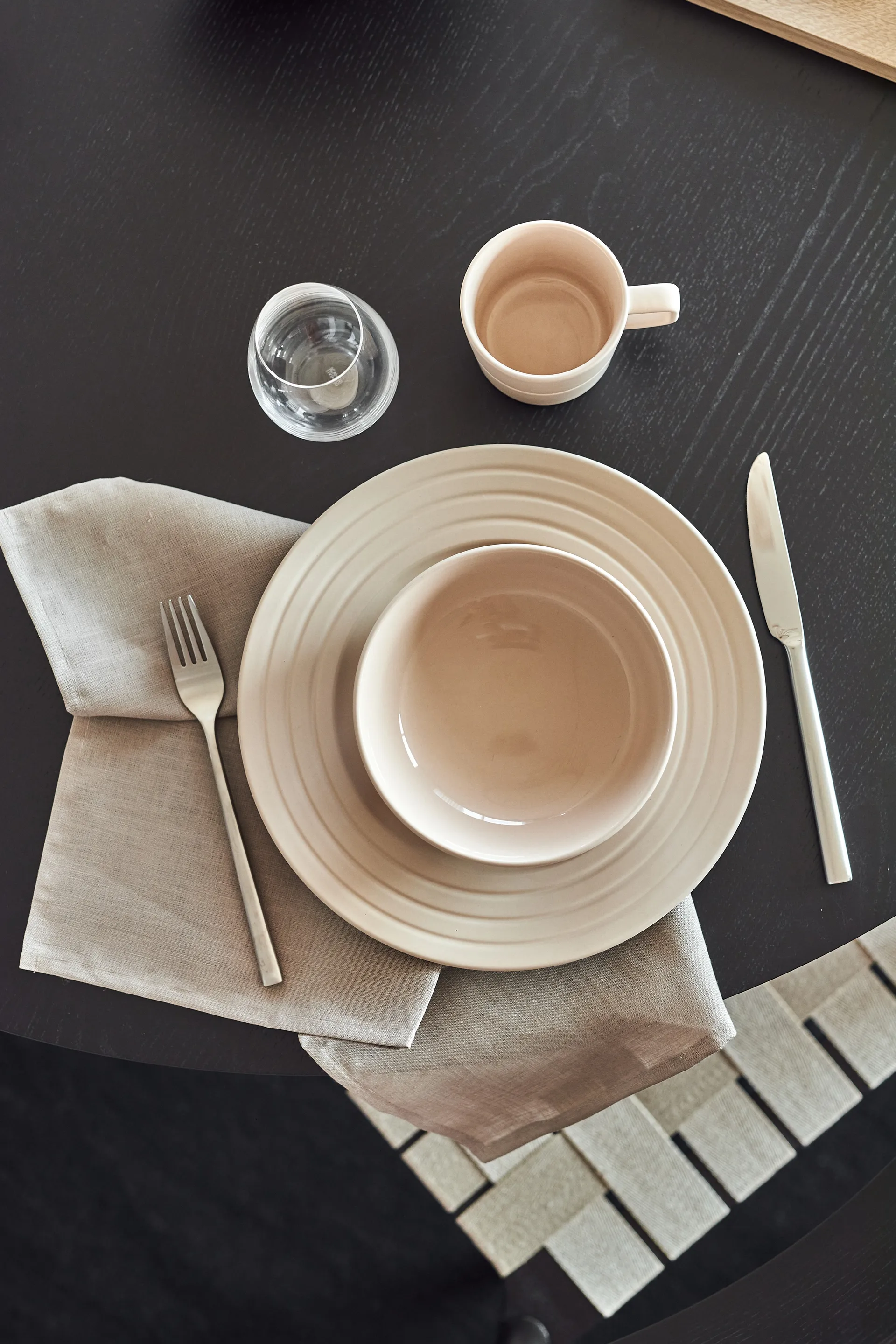 Lines πιάτο Ø 27 cm συσκευασία με 6 τεμ., μπεζ NJRD