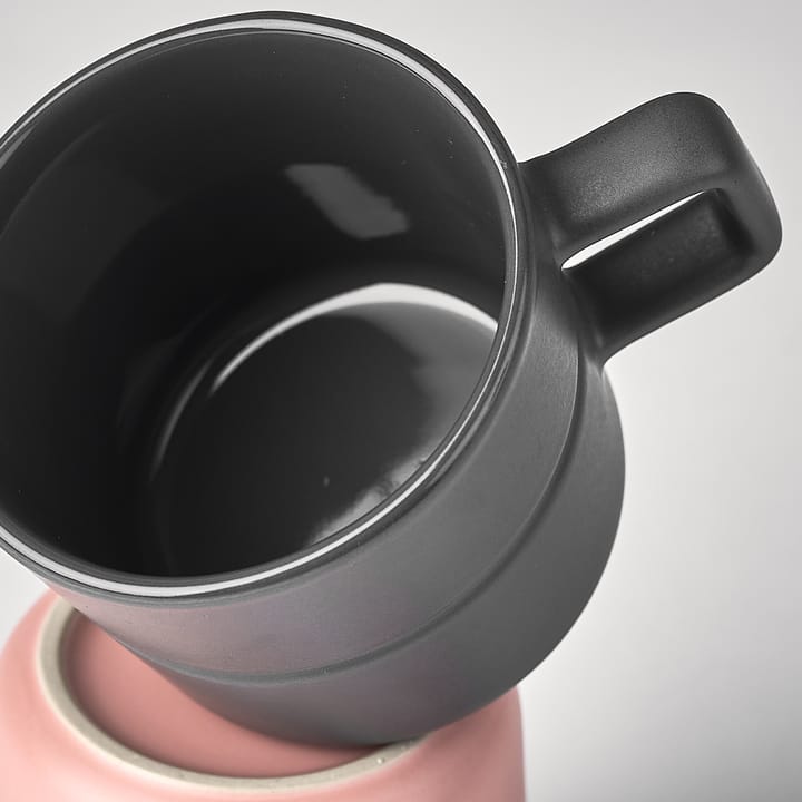 Lines κούπα 30 cl Συσκευασία 2 τεμαχίων, σκούρο γκρι NJRD