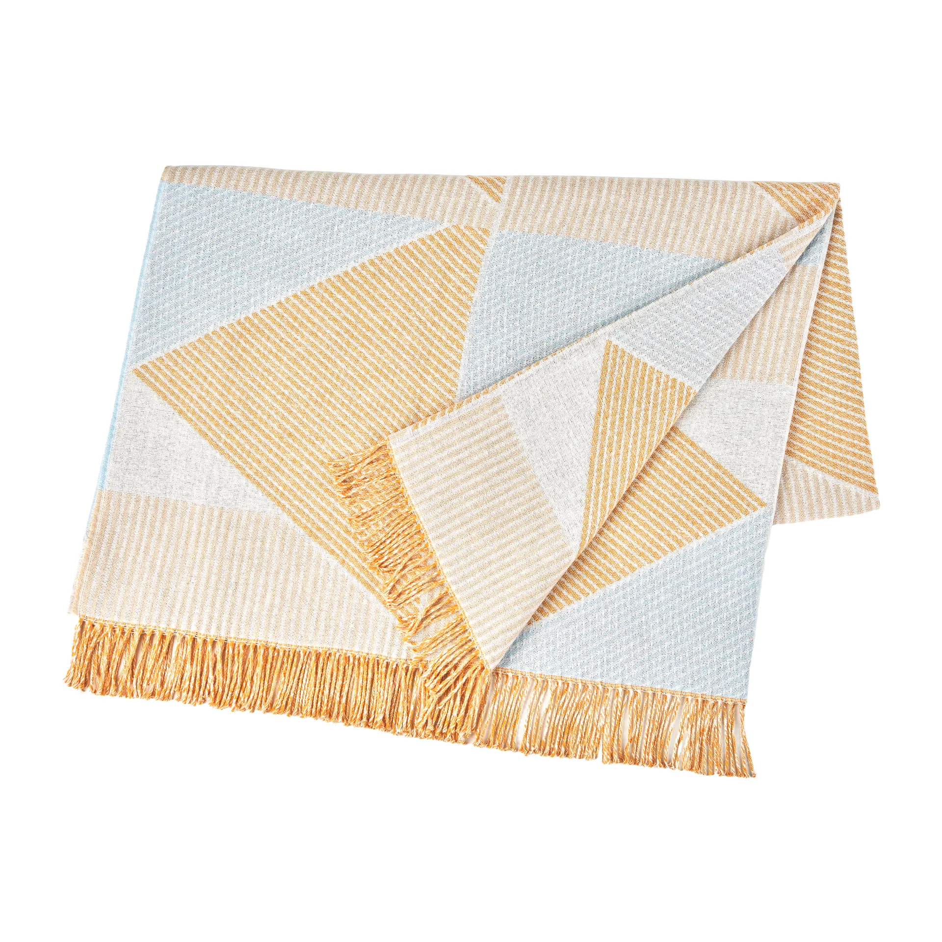 Metric focus No. 2 βαμβακερό ριχτάρι 130x185 cm, Κίτρινο NJRD