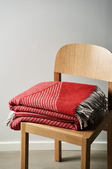 Κουβέρτα από μαλλί Rectangles εποχιακή έκδοση 130x185 cm - Κόκκινος - NJRD