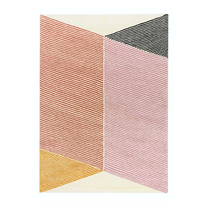 Rectangles μάλλινο χαλί ροζ - 170x240 cm - NJRD