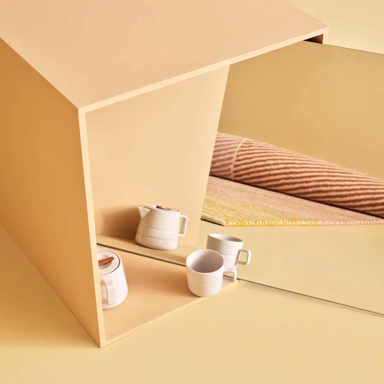 Rectangles μάλλινο χαλί ροζ, 170x240 cm NJRD