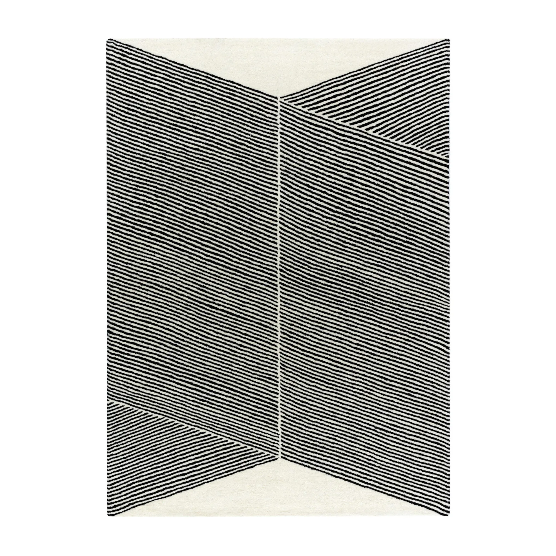 Rectangles μάλλινο χαλί φυσικό λευκό, 170x240 cm NJRD