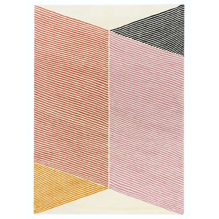 Rectangles μάλλινο χαλί ροζ - 200x300 cm - NJRD