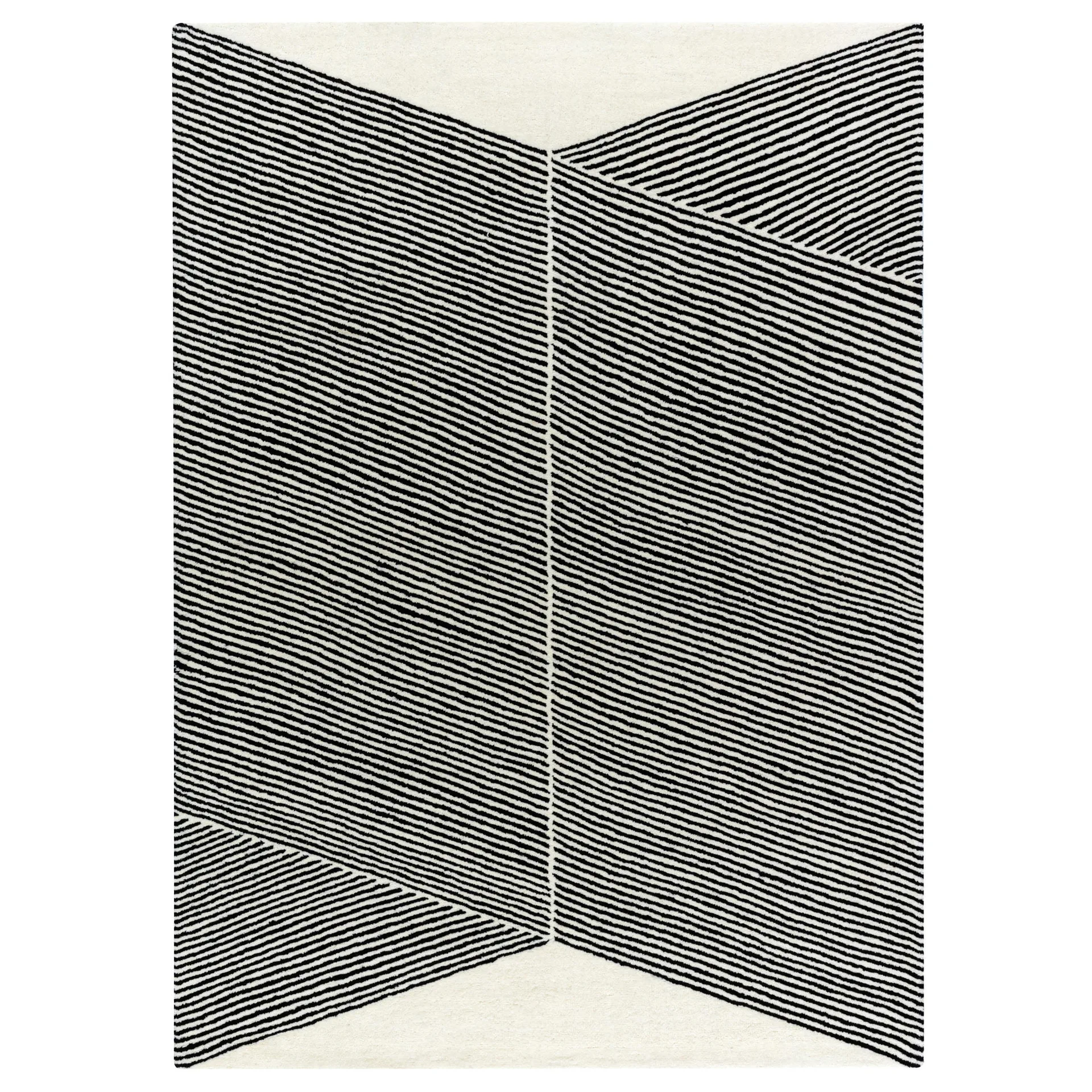 Rectangles μάλλινο χαλί φυσικό λευκό, 200x300 cm NJRD