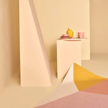 Rectangles μπλοκ κελίμ χαλί ροζ - 200x300 cm - NJRD