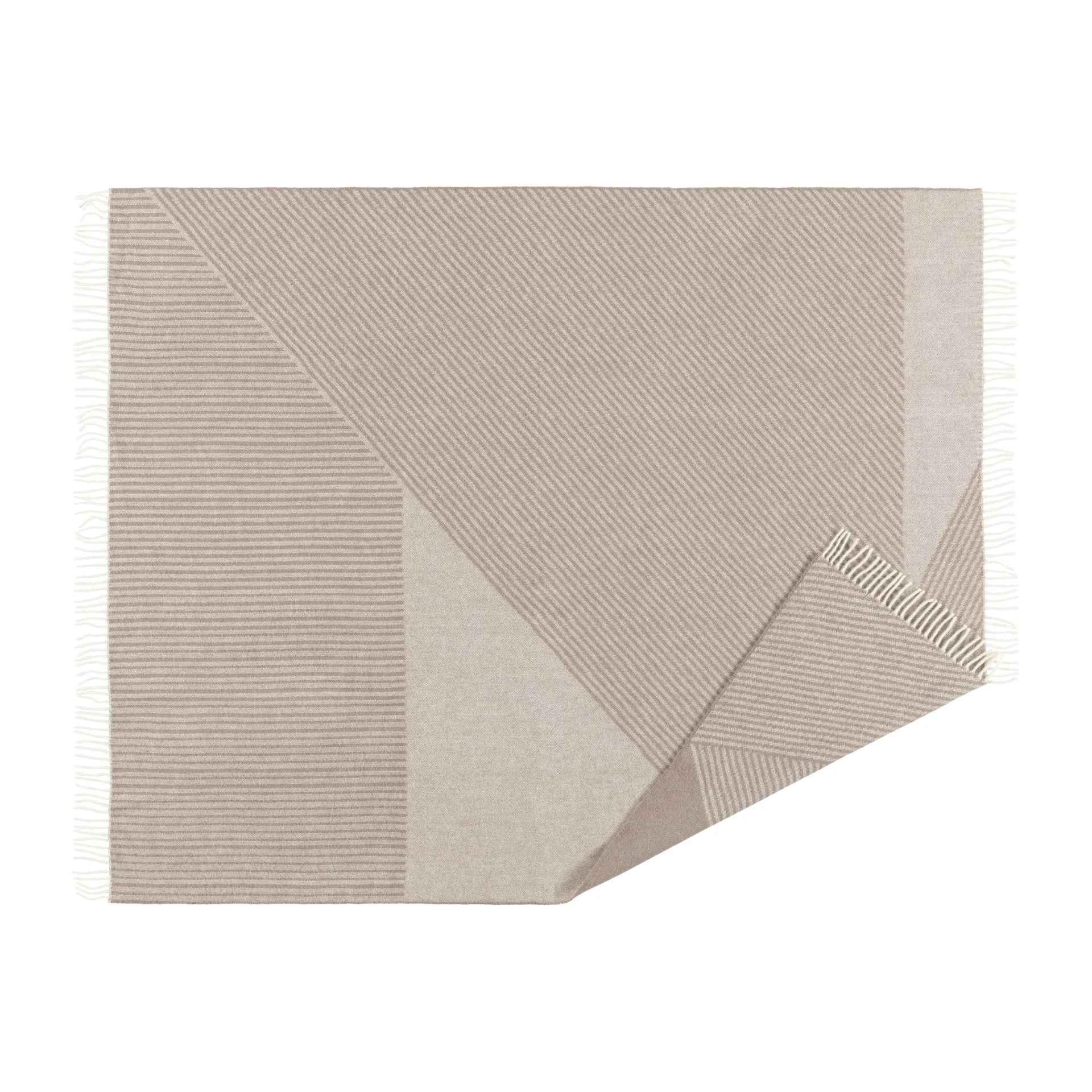 Stripes μάλλινο χαλί 130x185 cm, Μπεζ NJRD