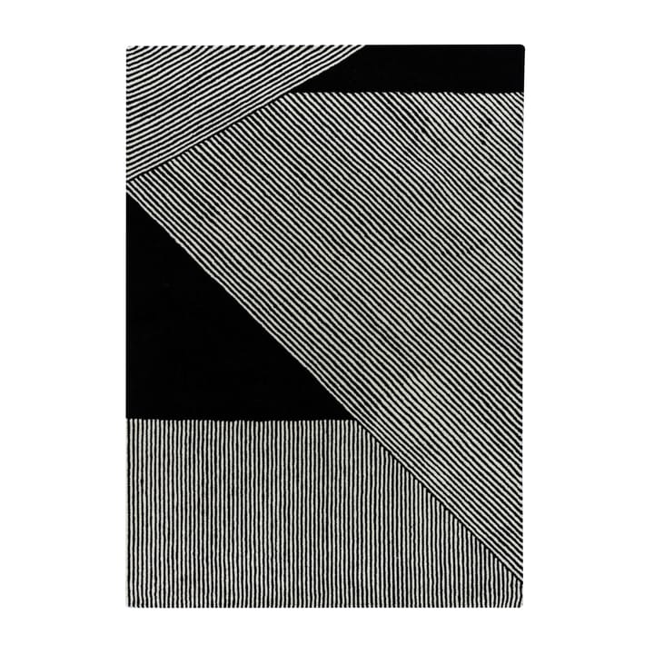 Stripes μάλλινο χαλί μαύρο - 170x240 cm - NJRD