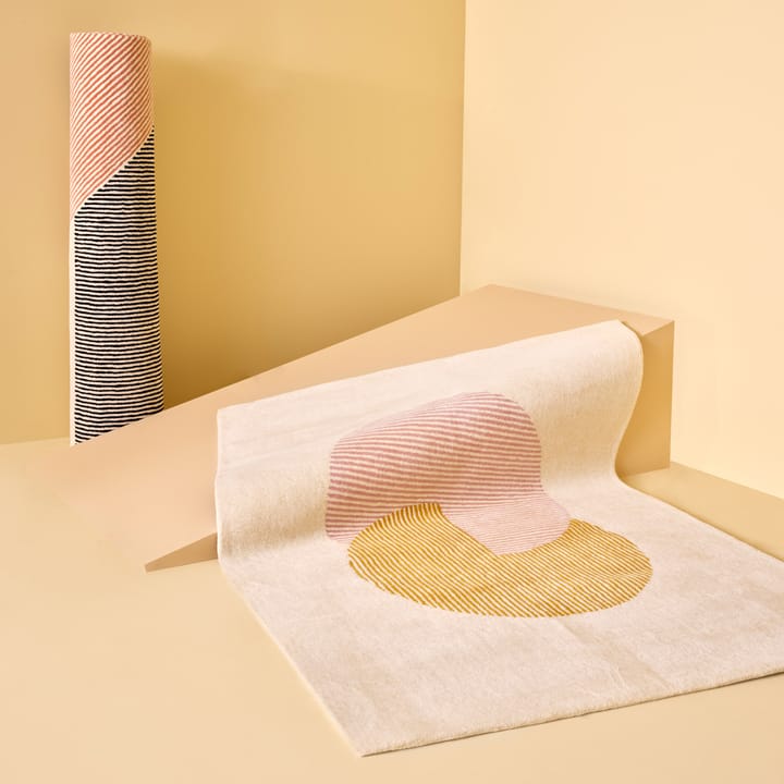 Stripes μάλλινο χαλί ροζ , 170x240 cm NJRD