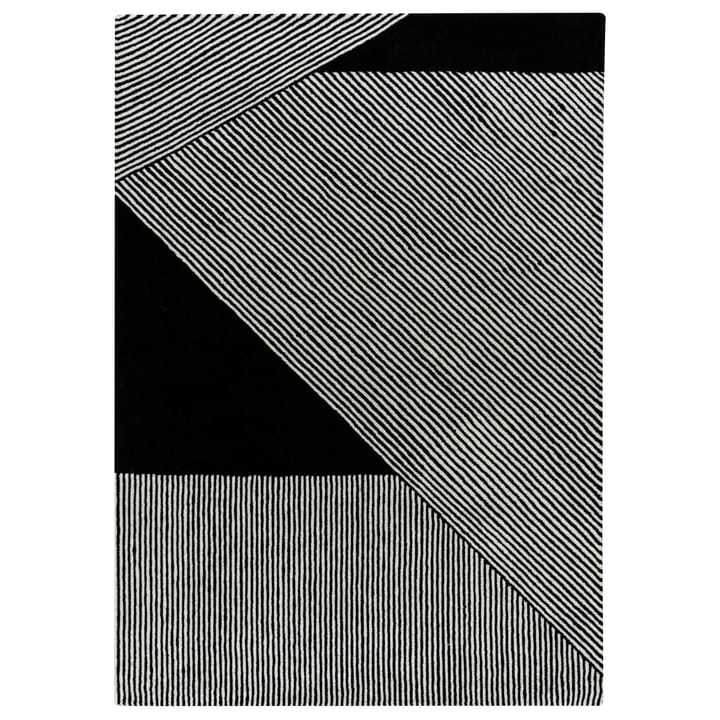 Stripes μάλλινο χαλί μαύρο - 200x300 cm - NJRD