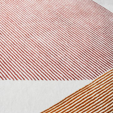 Stripes μάλλινο χαλί ροζ  - 200x300 cm - NJRD