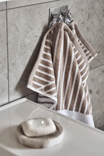 Stripes σετ πετσετών 4 τεμάχια - Μπεζ - undefined - NJRD
