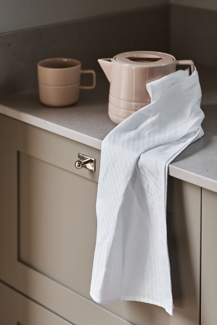 Stripes πετσέτα κουζίνας 47x70 cm συσκευασία 2 τεμαχίων - Λευκό - NJRD