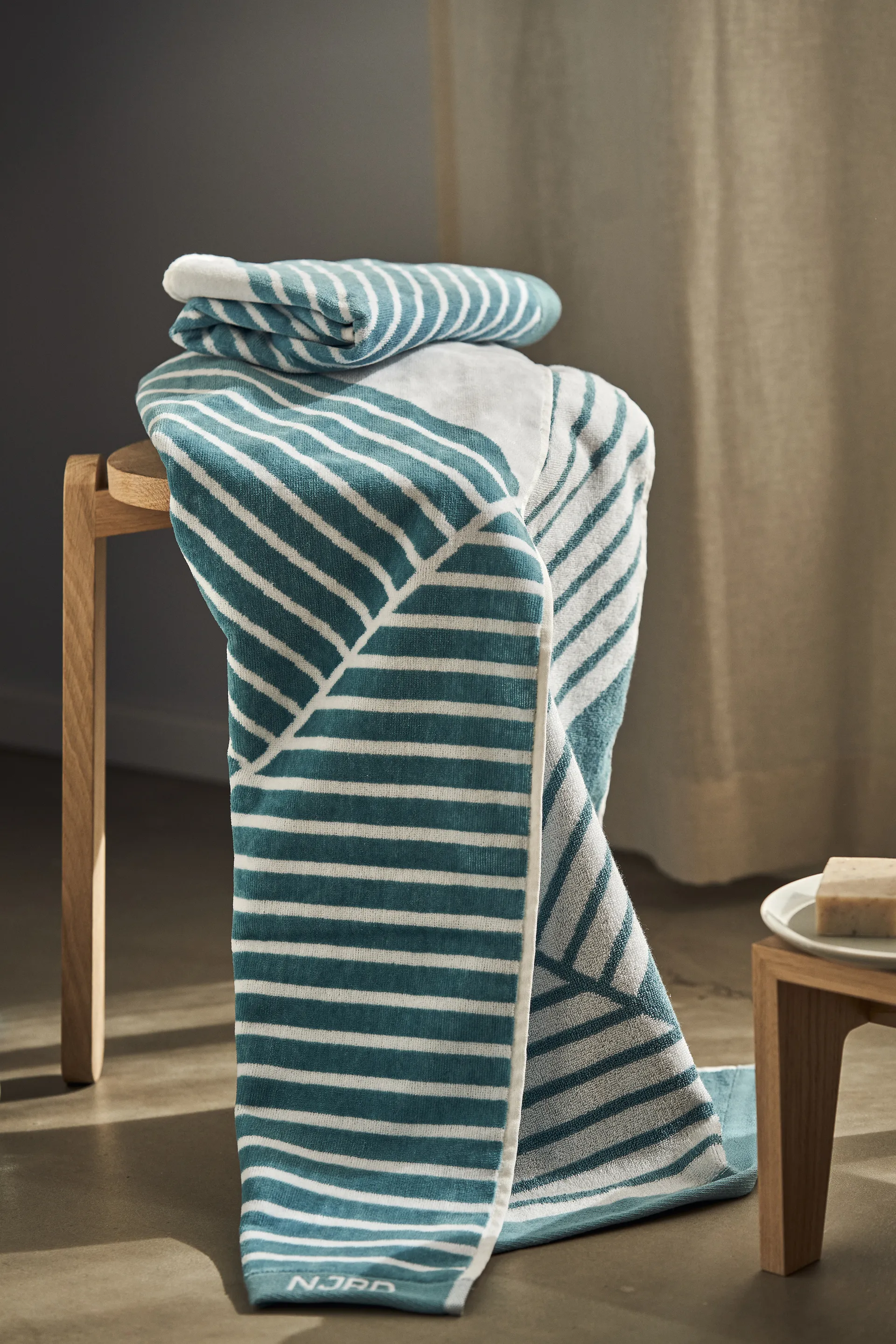Stripes πετσέτα μπάνιου 70x140 cm Ειδική Έκδοση 2022, Τιρκουάζ NJRD
